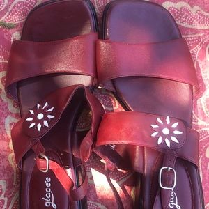 Vintage Low Heel Sandals